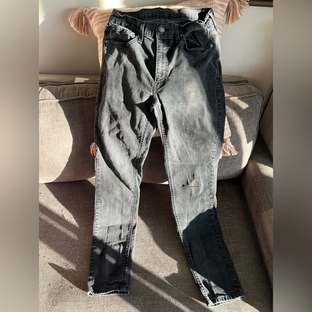 Black Levi's 531 Distressed black Skinny Jeans